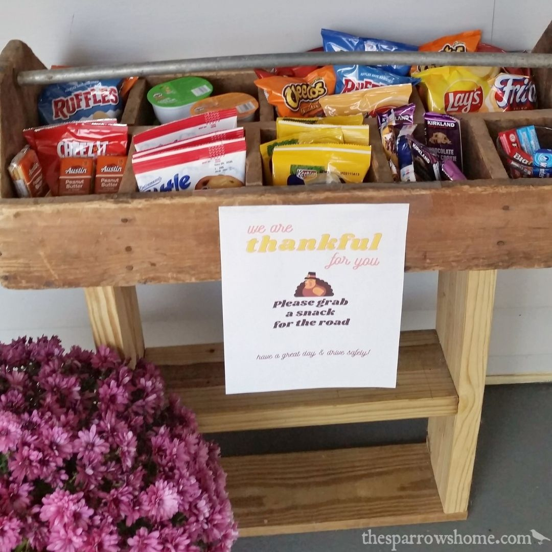 Make A Porch Snack Basket To Brighten The Day Of Your Delivery throughout Delivery Driver Porch Snacks Printable Free