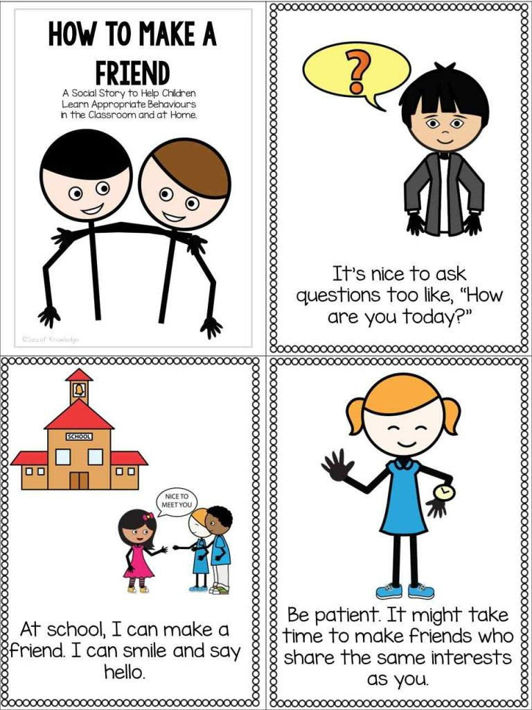 Making Friends Social Story Pdf Free With Activities throughout Free Printable Social Stories