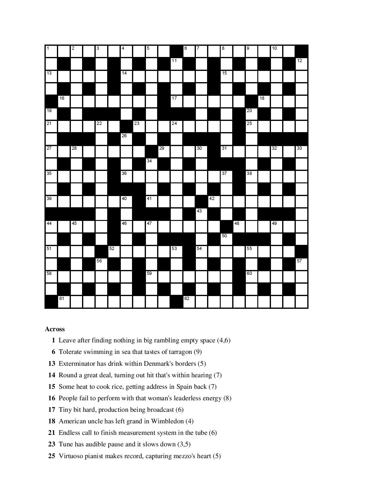 Marc Breman - World&amp;#039;S Hardest Cryptic Crossword intended for Free Printable Cryptic Crosswords Globe And Mail