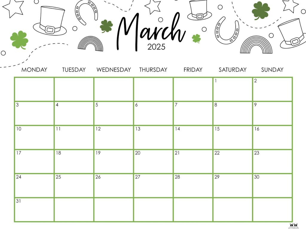 March 2025 Calendars - 107 Free Printables | Printabulls throughout Free Printable March 2025