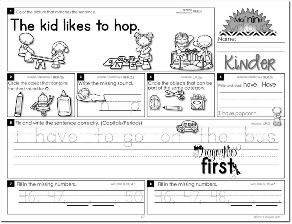 Meaningful And Engaging Morning Work For K-2! • Morning Wake Up! in Morning Work Free Printables