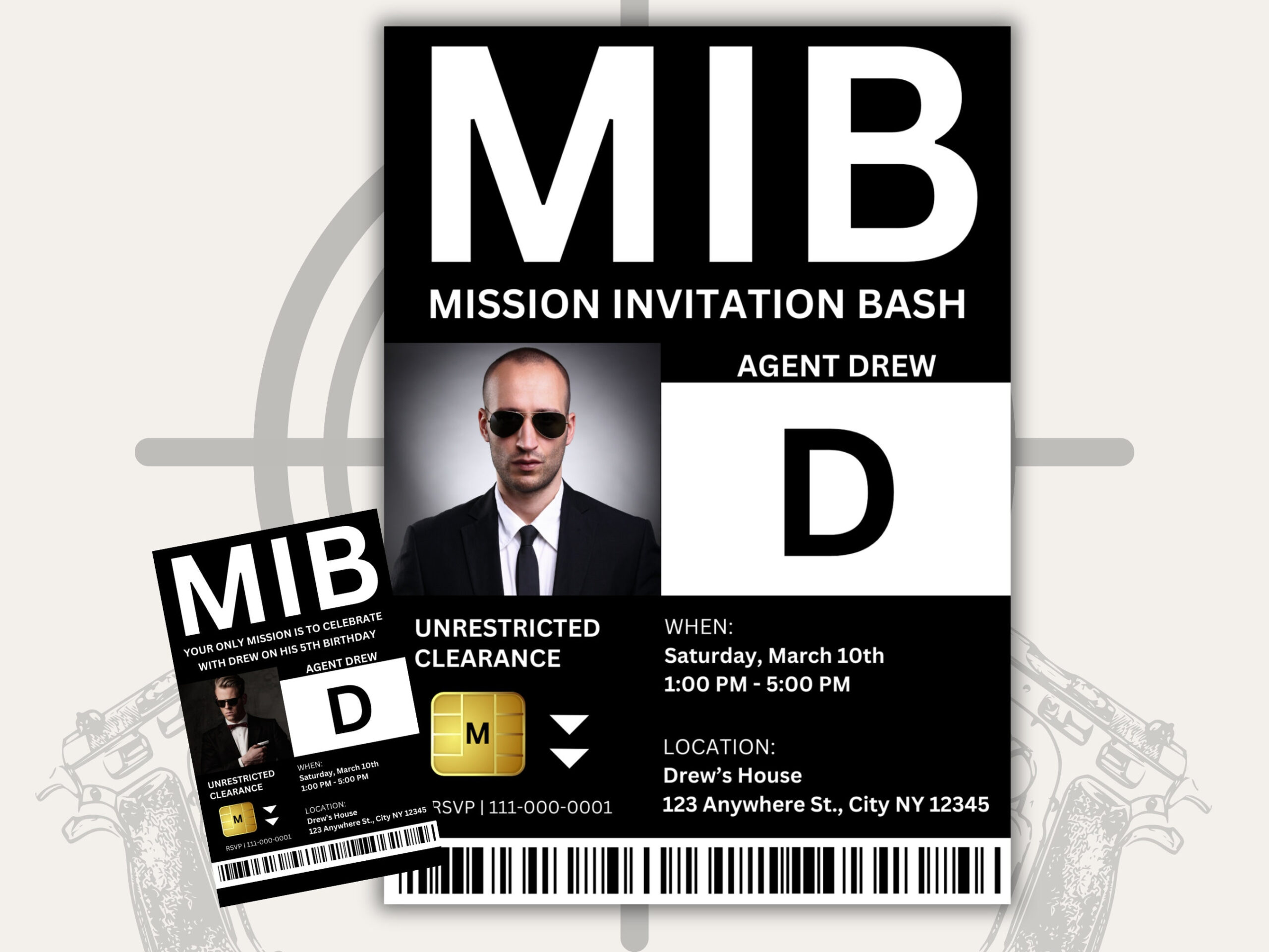 Mib Id Template, Printable Id Badge Mib, Personalized Men In Black regarding Badge Creator Free Printable Mib Badge Template