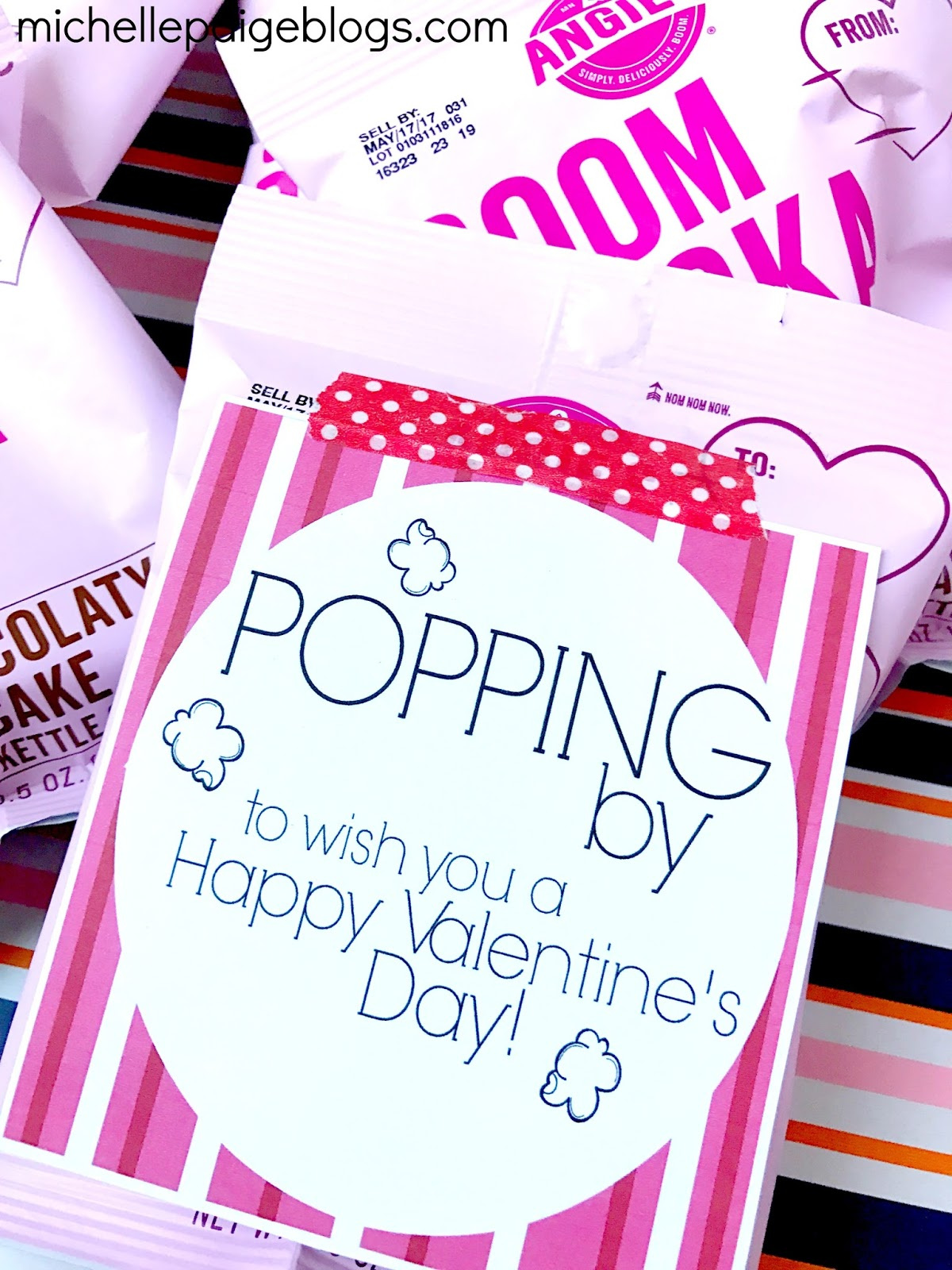 Michelle Paige Blogs: Popping And Popcorn Printable Valentines within Free Printable Valentine Popcorn Wrappers