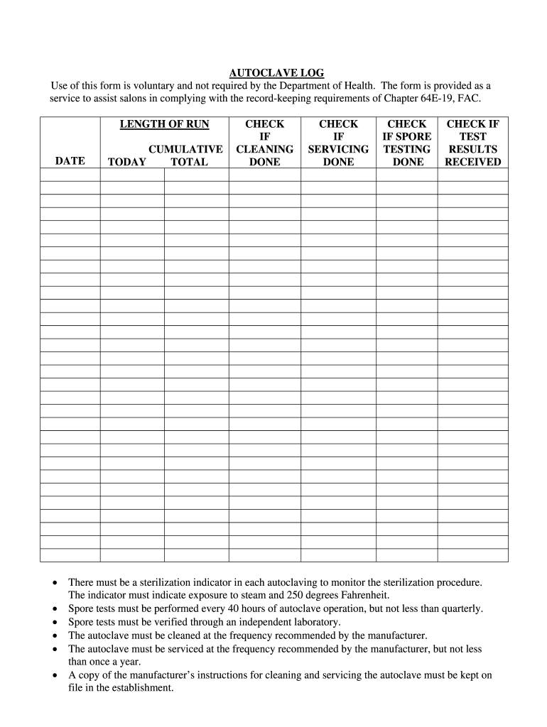 Midmark Autoclave Maintenance Log Sheet - Fill Online, Printable in Free Printable Monthly Autoclave Maintenance Autoclave Cleaning Log Template