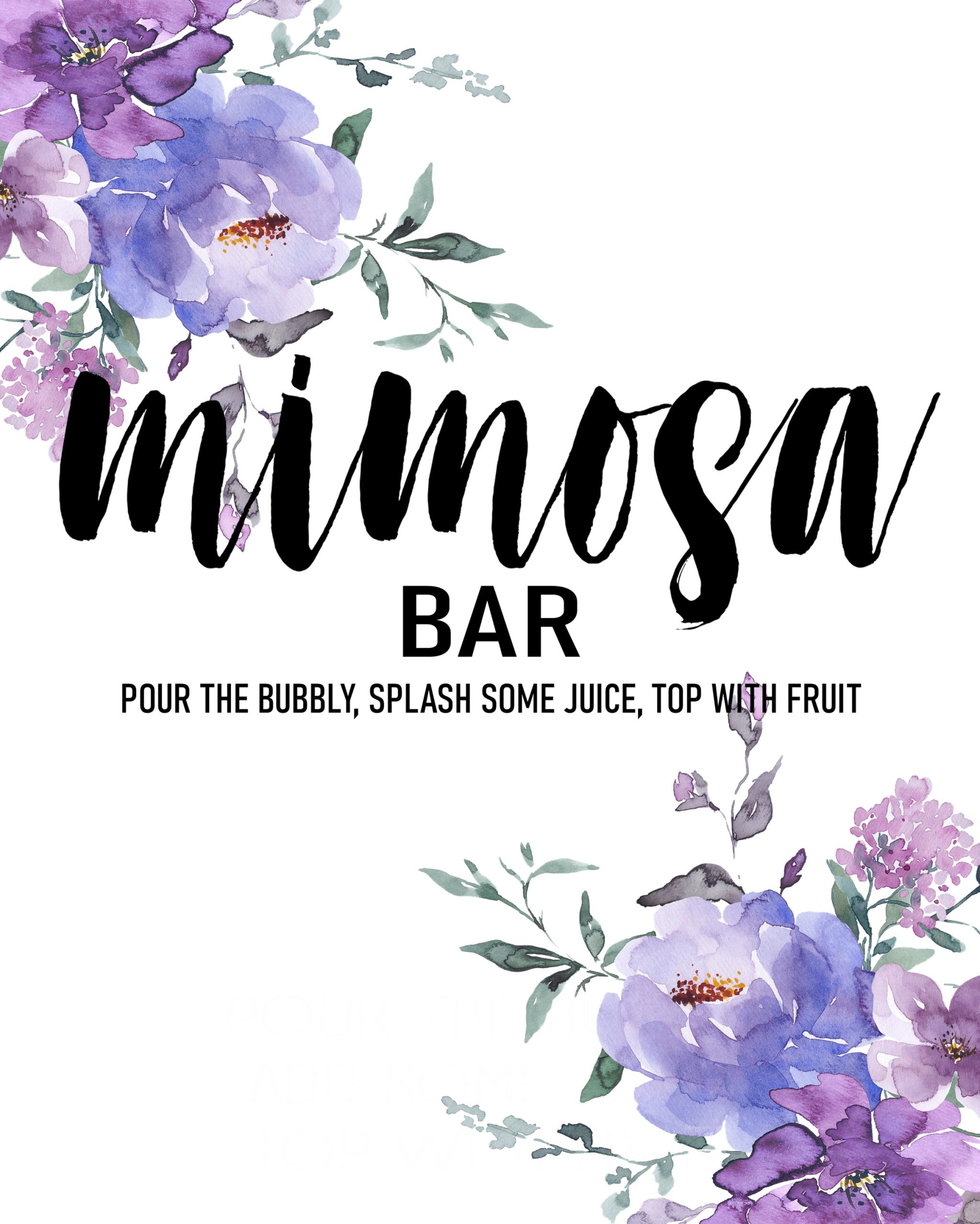 Mimosa Bar Printables - Crisp Collective for Free Mimosa Bar Printables