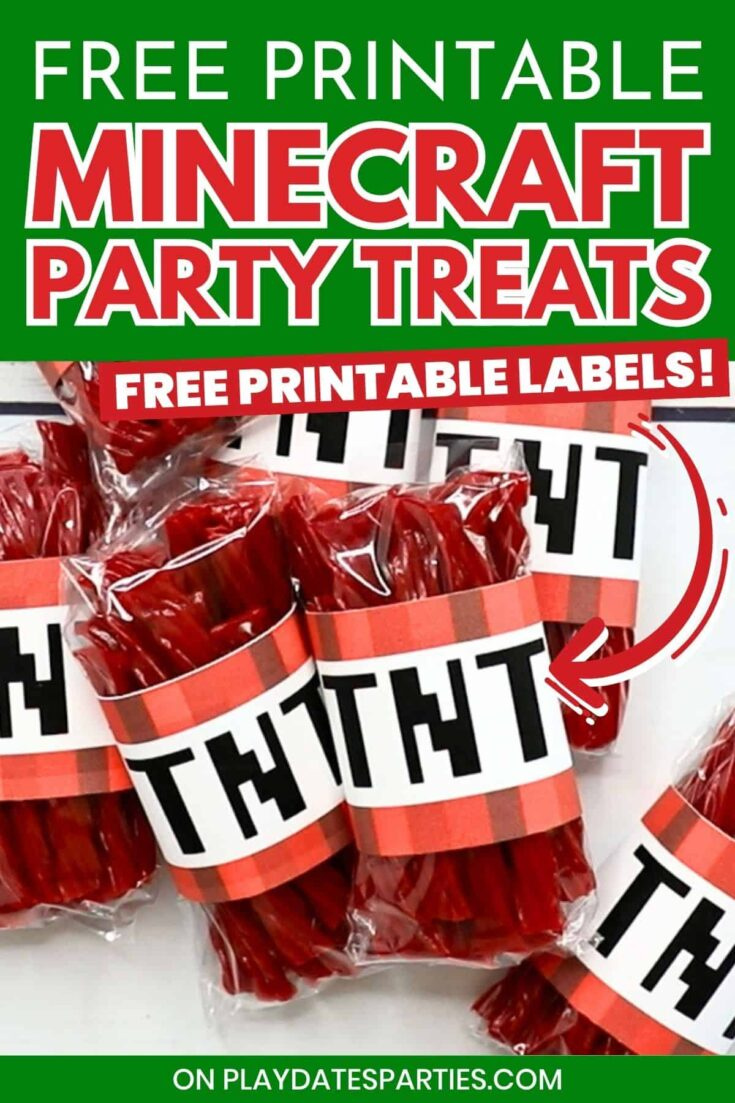 Minecraft Tnt Party Treats (Free Printable) in Minecraft Tnt Labels Free Printable