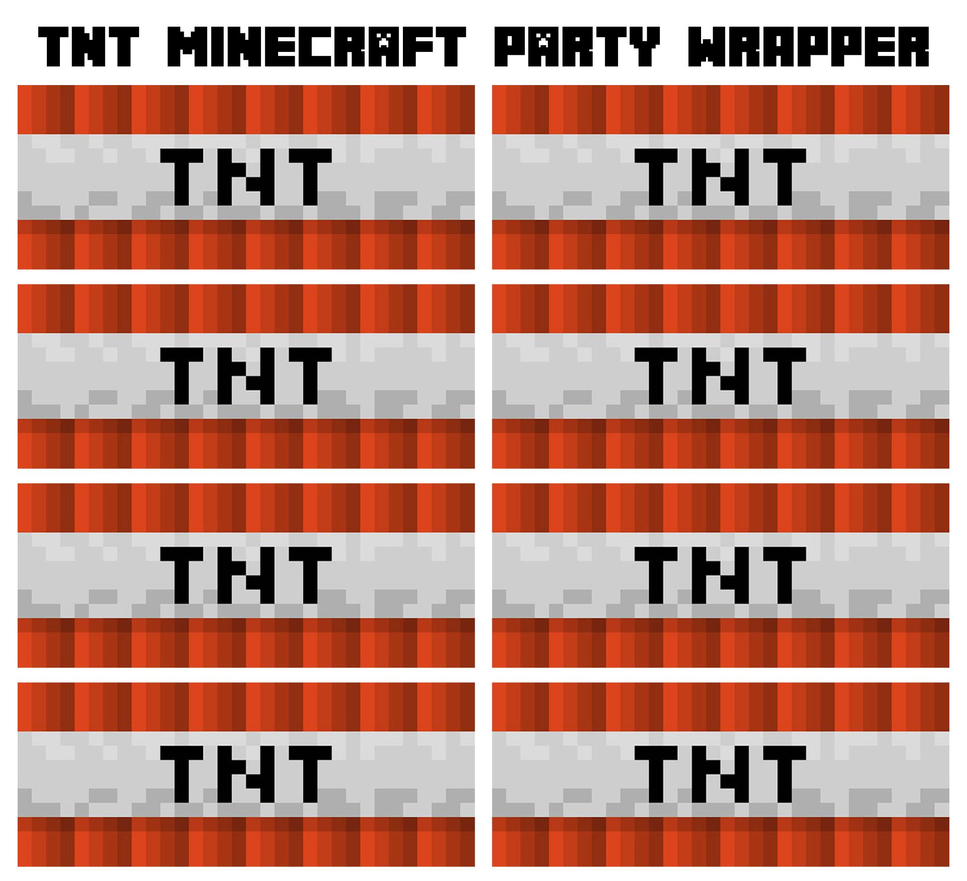 Minecraft Tnt Tags Template | Postermywall - Worksheets Library regarding Free Minecraft Tnt Printables