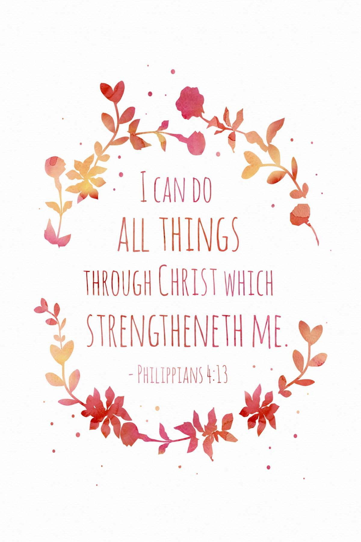 Ministering Printable Handout: I Can Do All Things Through Christ in I Can Do All Things Through Christ Free Printable