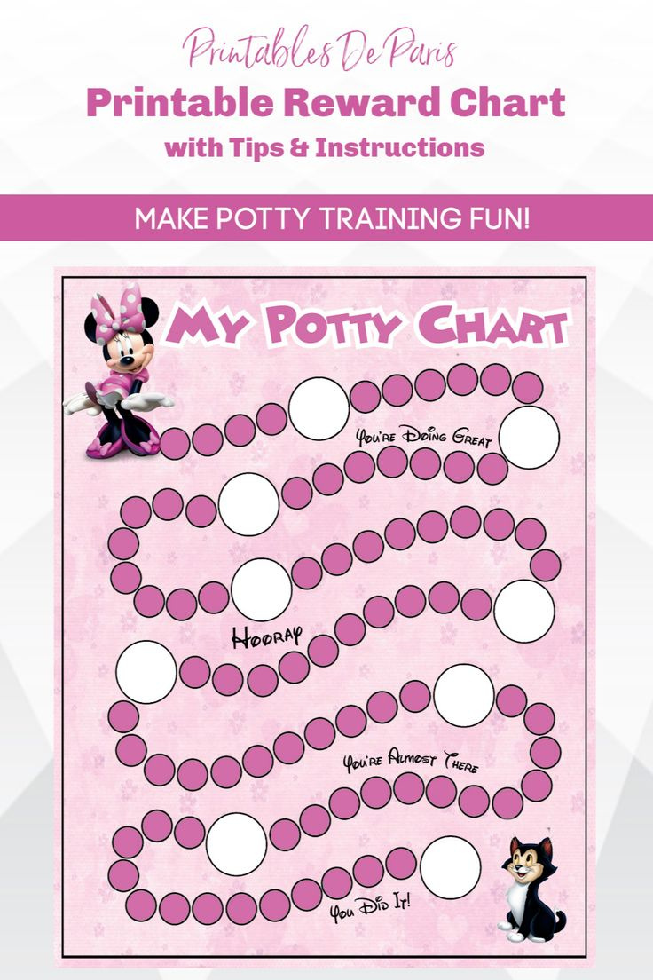 Minnie Potty Training Chart Printable Minnie Mouse Potty - Etsy for Free Printable Minnie Mouse Reward Chart