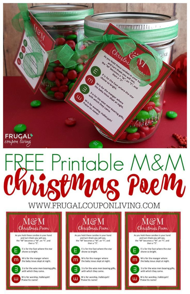 M&amp;amp;M Christmas Poem within Free Printable M&amp;amp;amp;M Christmas Poem