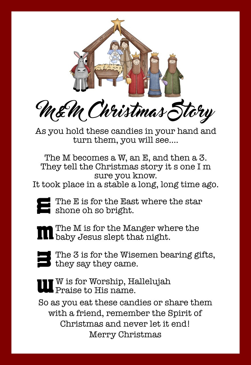 M&amp;amp;M Christmas Story – The Idea Door within Free Printable M&amp;amp;M Christmas Poem