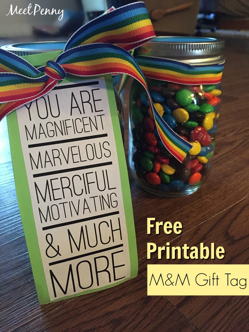 M&amp;amp;M Teacher Gift Printable - Meet Penny with regard to M&amp;amp;M Teacher Appreciation Free Printable