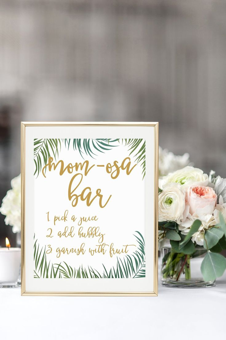 Mom-Osa Bar Sign - Tropical Printable inside Mom Osa Bar Sign Printable Free