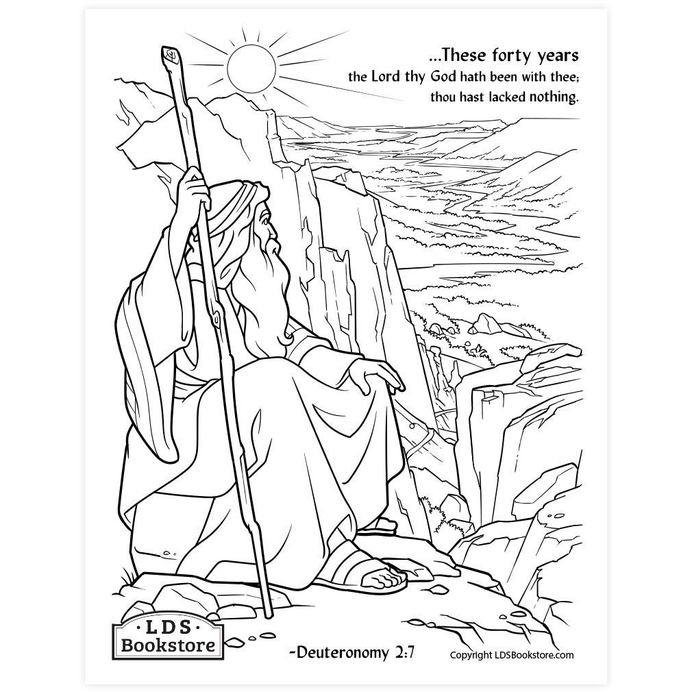 Moses And The Promised Land Coloring Page - Printable with regard to Moses Coloring Pages Printable Free