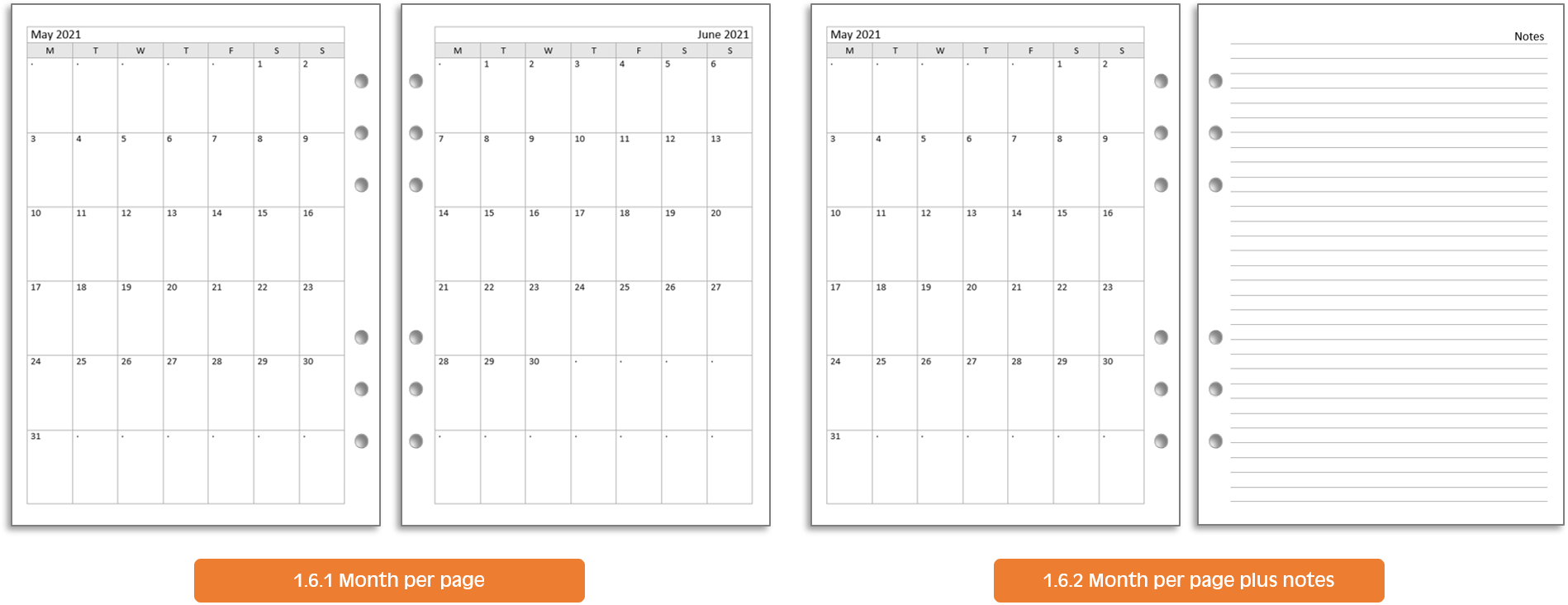 My Life All In One Place: Free 2023 Filofax Calendar (Diary with Filofax Printables A5 Free