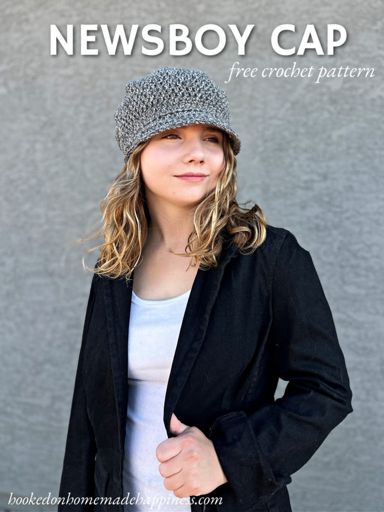 Newsboy Cap Crochet Pattern - Hooked On Homemade Happiness intended for Downloadable Free Printable Newsboy Cap Pattern