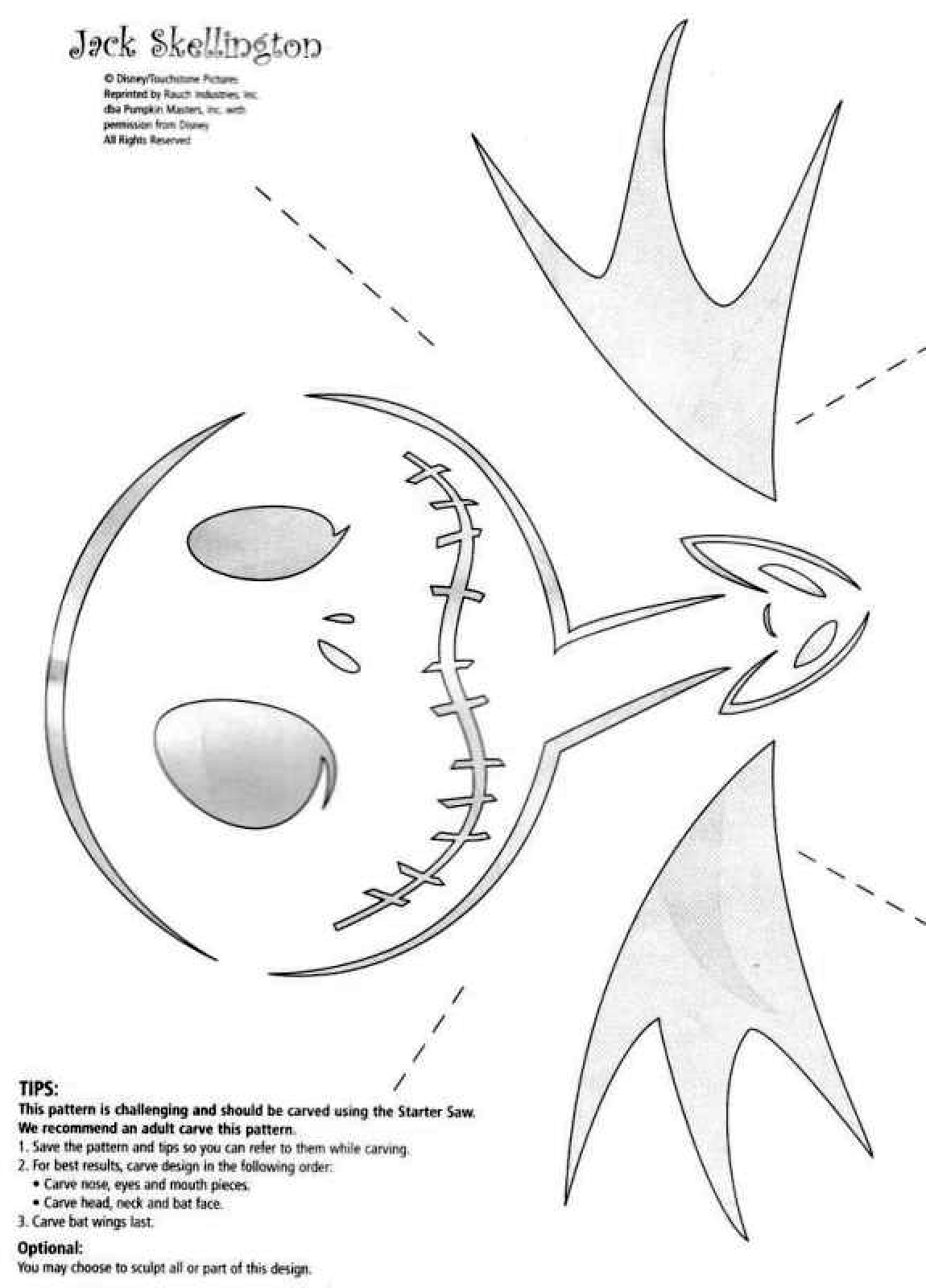 Nightmare Before Christmas: Jack Skellington (Pumpkin Stencil with regard to Jack Skellington Stencil Free Printable