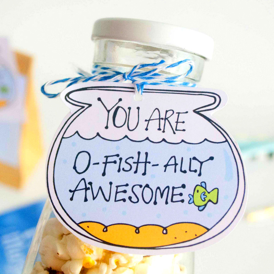 O-Fishally Awesome Printable Gift Tag P004 within You Are O Fish Ally The Best Free Printable