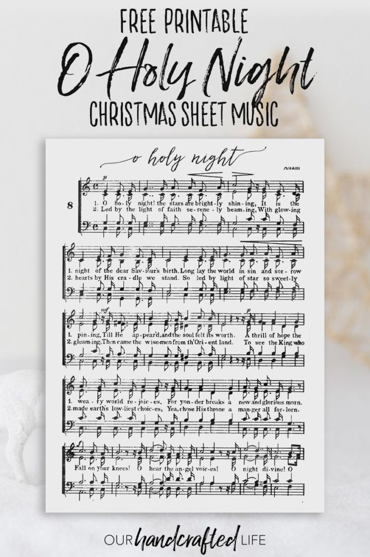 O Holy Night - Free Printable Christmas Sheet Music - Our inside Oh Holy Night Sheet Music Free Printable