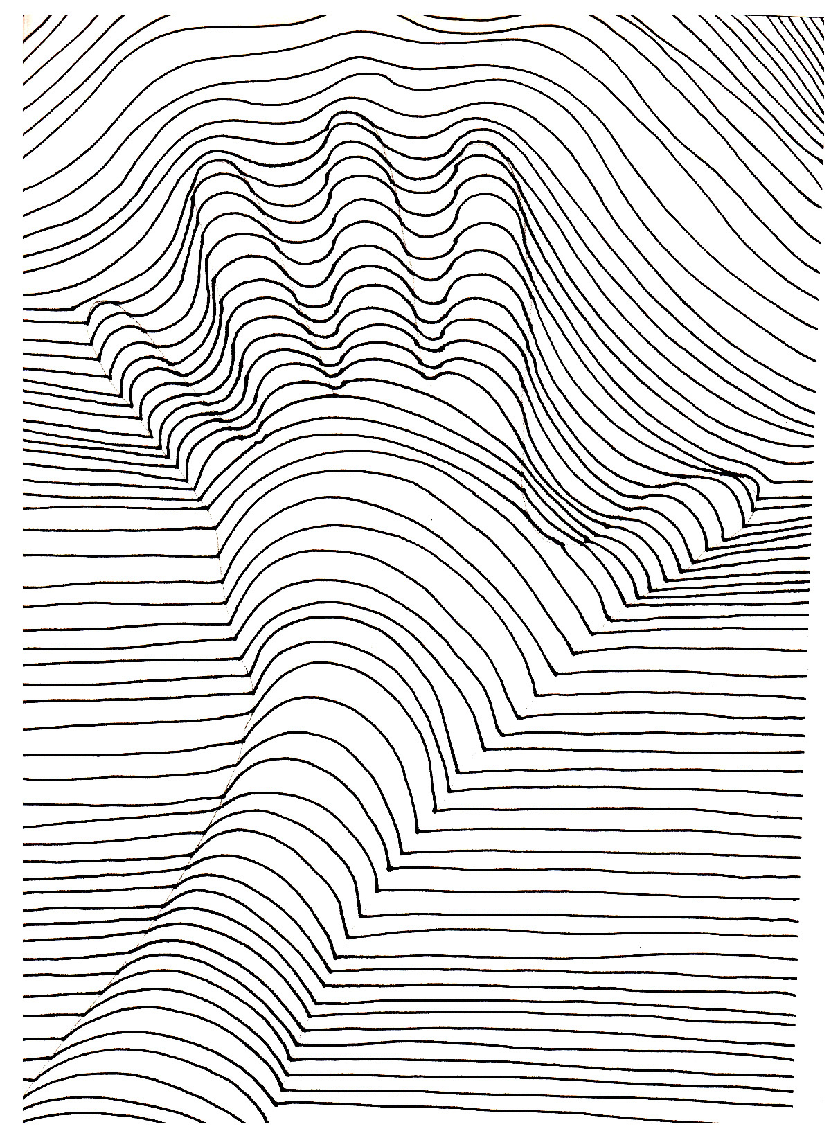 Op Art Illusion Optique Main - Optical Illusions (Op Art) Coloring intended for Free Printable Optical Illusions Coloring Pages