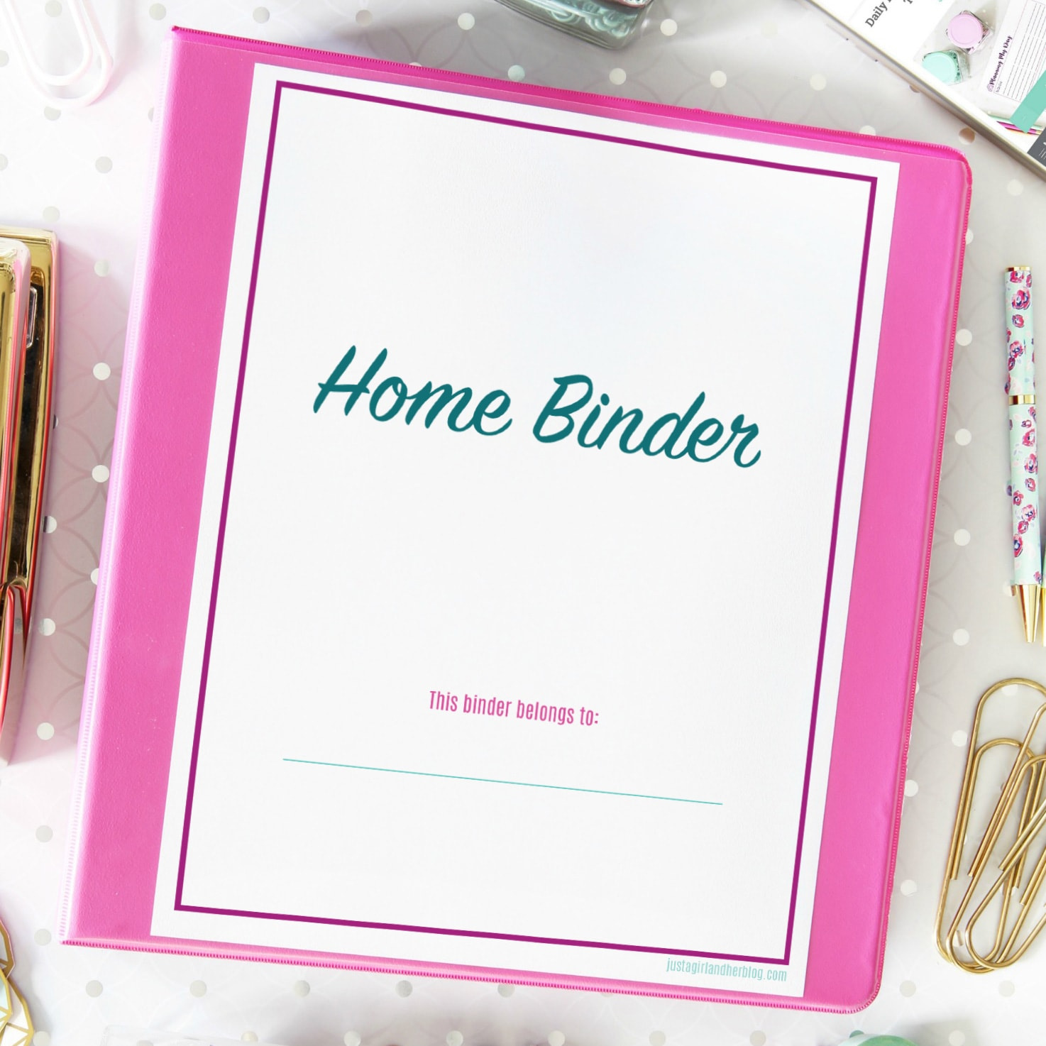 Organized Home Binder With Free Printables! | Abby Organizes regarding Home Management Binder Printables Free