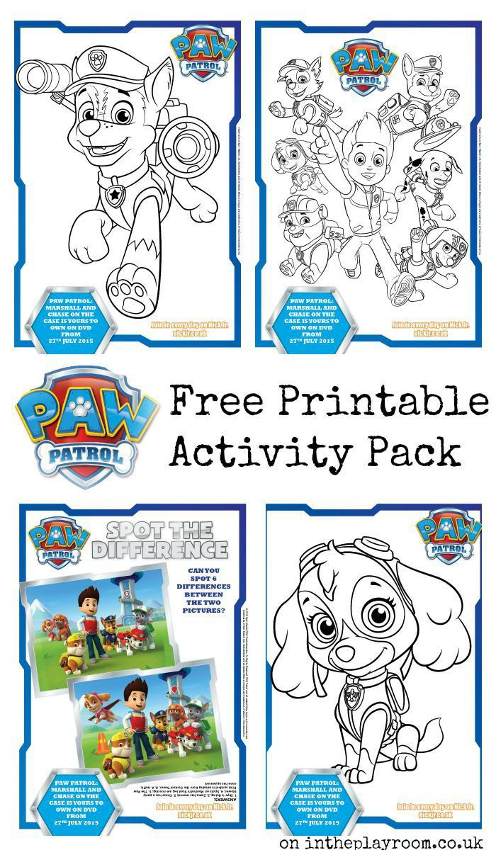 Paw Patrol Colouring Pages And Activity Sheets (Free Printables) within Paw Patrol Free Printables