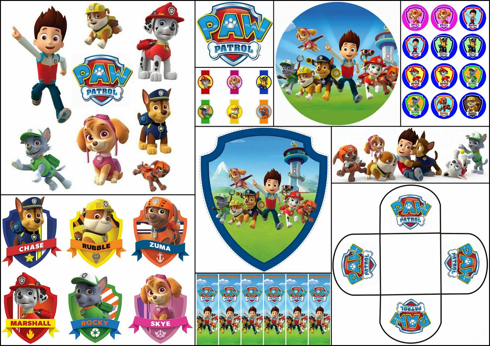 Paw Patrol Free Printable Kit. - Oh My Fiesta! In English with Paw Patrol Free Printables