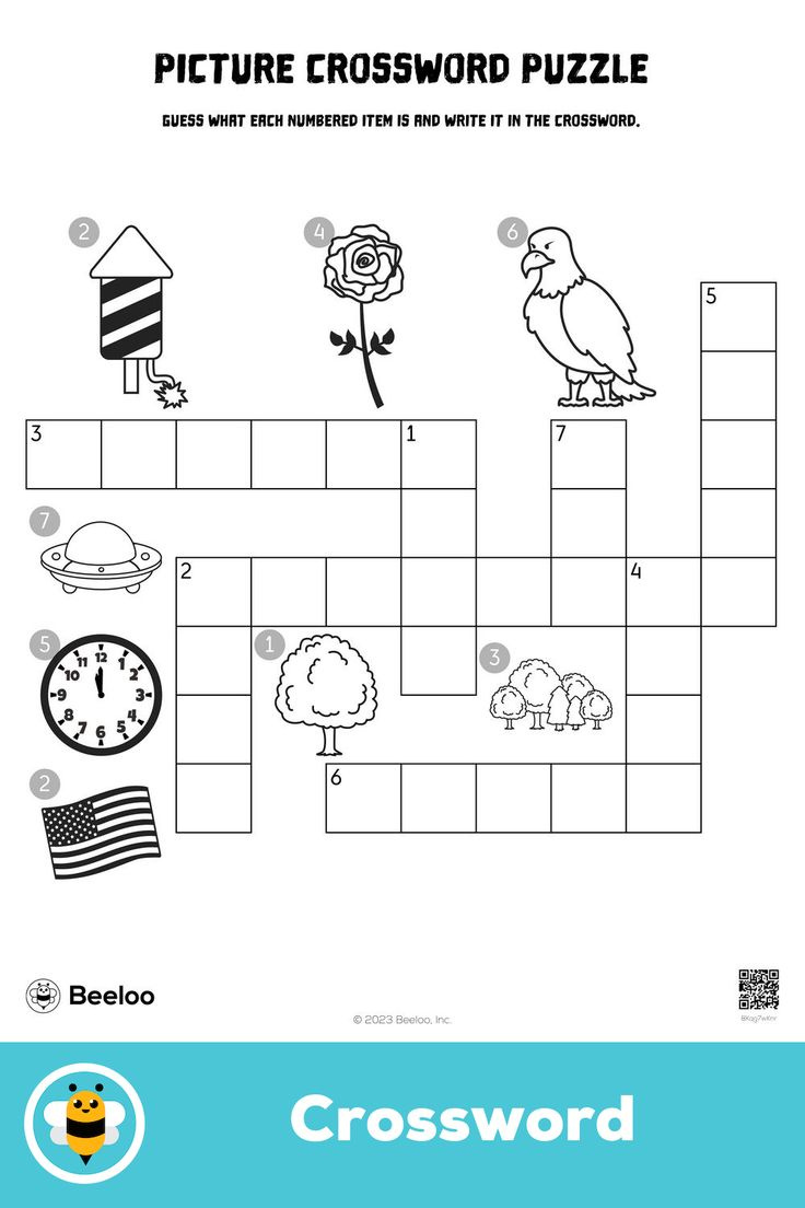 Picture Crossword Puzzle intended for Kindergarten Crossword Puzzle Printable