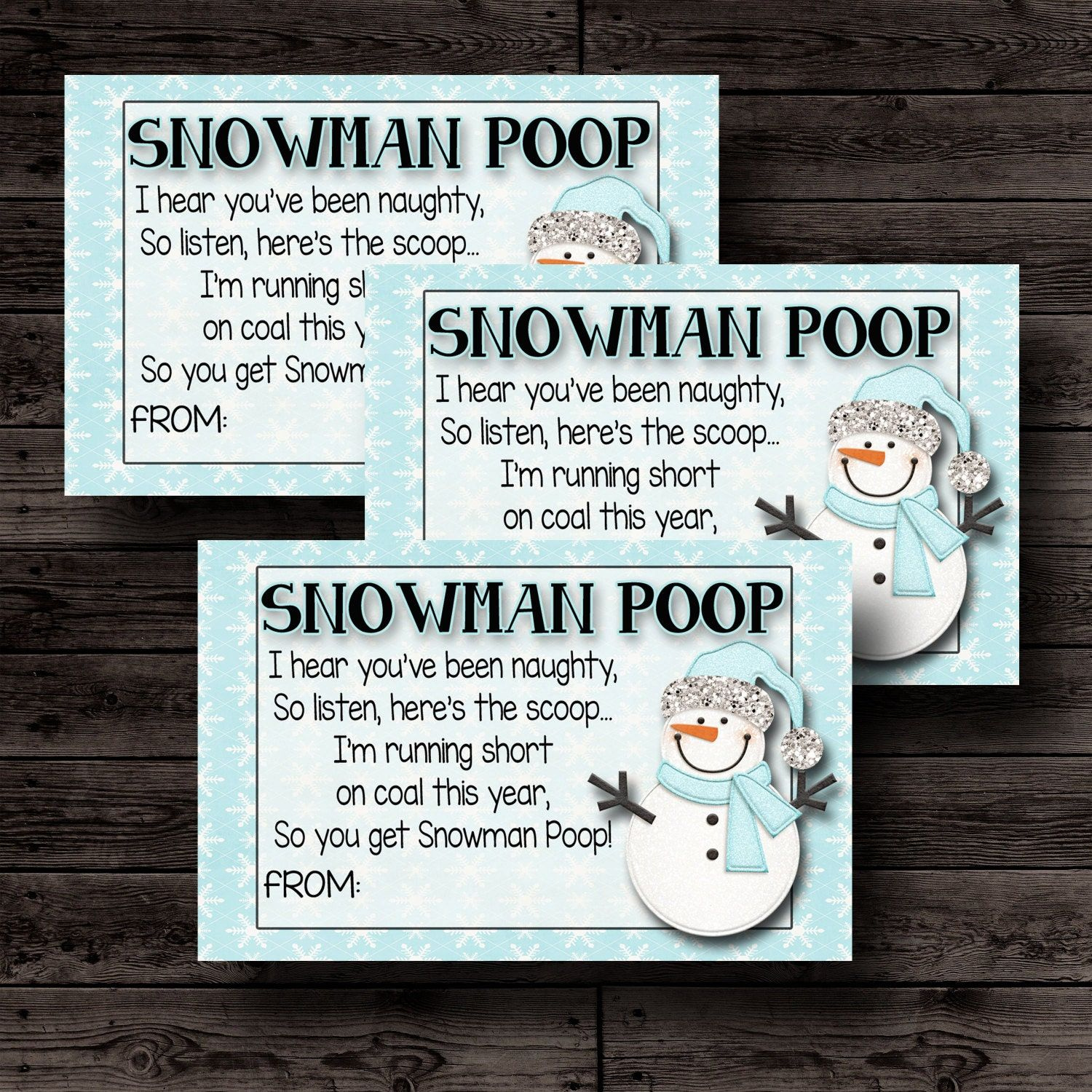 Pin Page for Snowman Poop Poem Printable Free