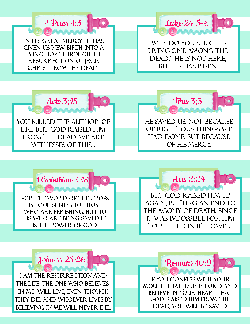 Pin Page intended for Free Printable Easter Bible Verses