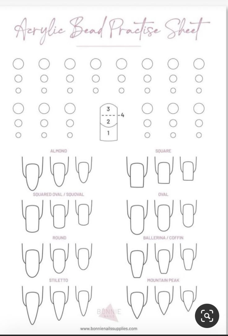 Pin Page regarding Free Printable Nail Art Practice Sheet