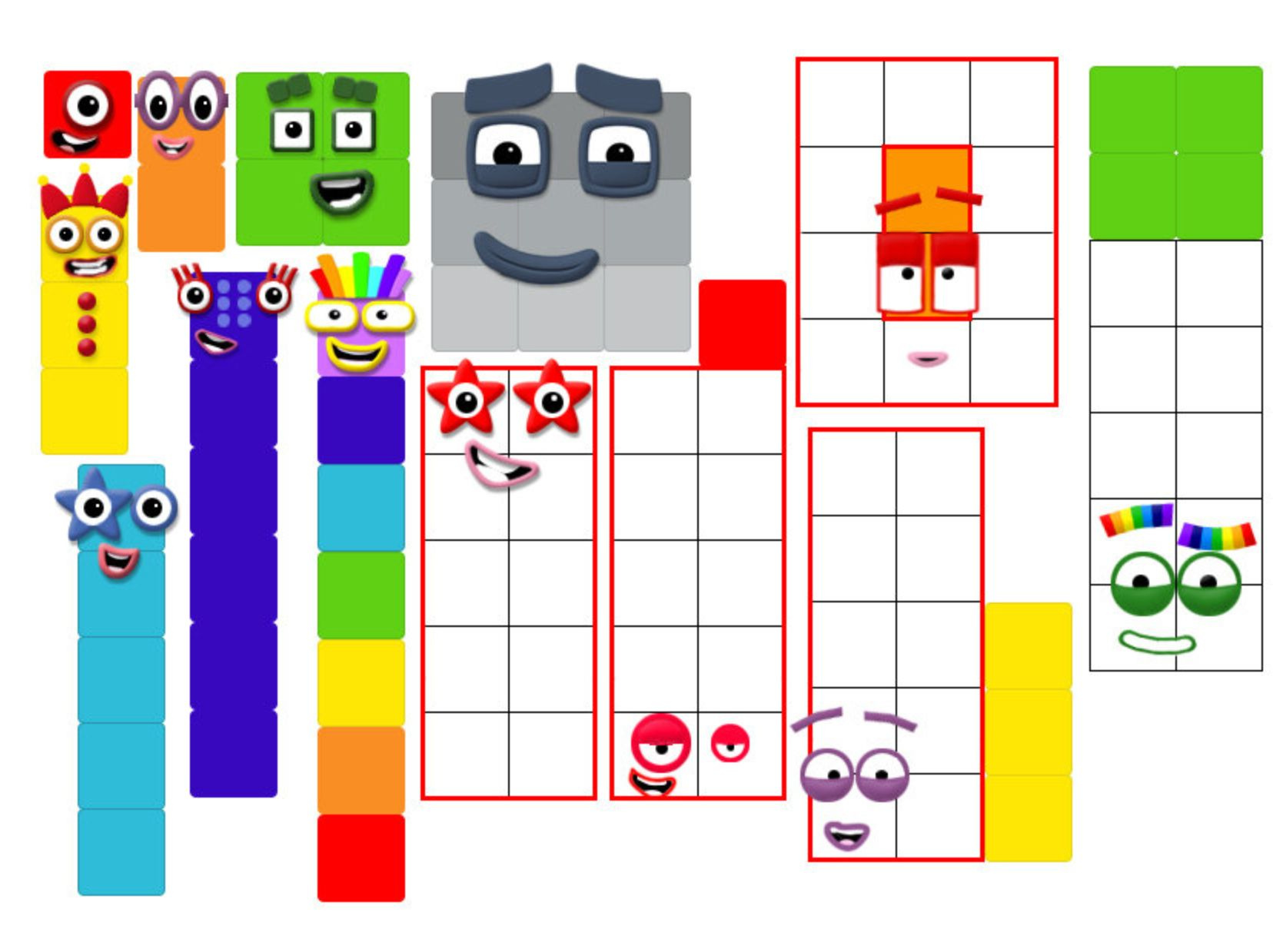 Pin Page throughout Numberblocks Printables Free