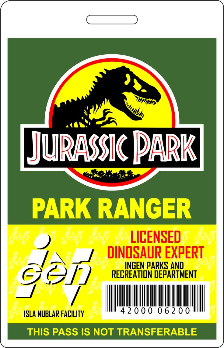 Pin Page throughout Printable Jurassic Park Id Badge Template Free