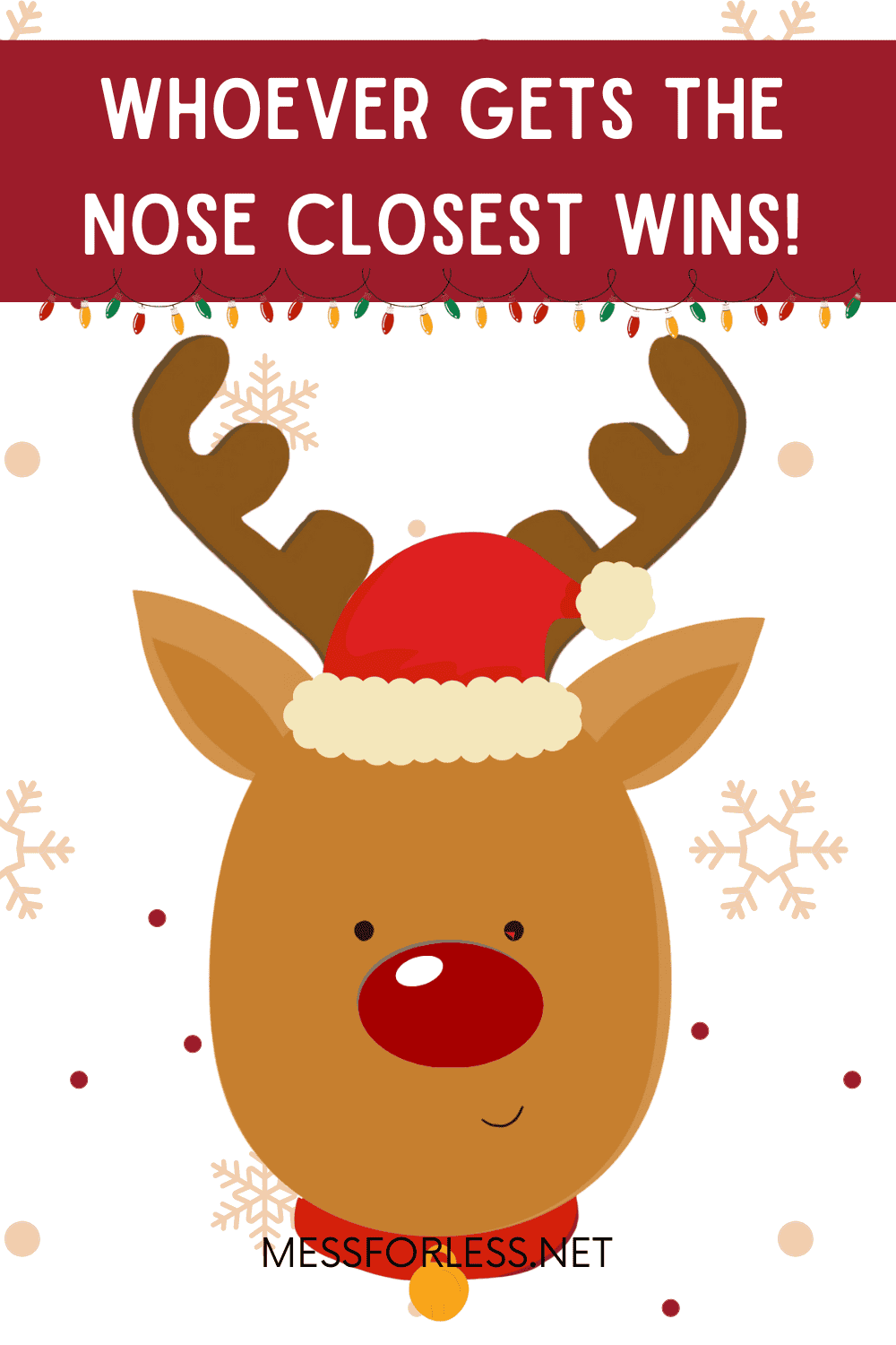 Pin The Nose On Rudolph Game - Mess For Less with regard to Free Printable Pin The Nose On Rudolph