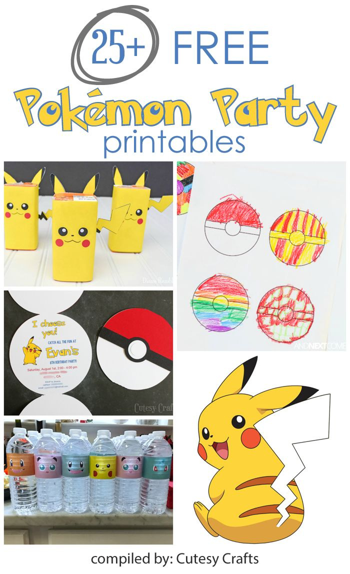 Pokemon Birthday Party Invitations (With Free Silhouette Cut File within Free Printable Pokemon Party Games