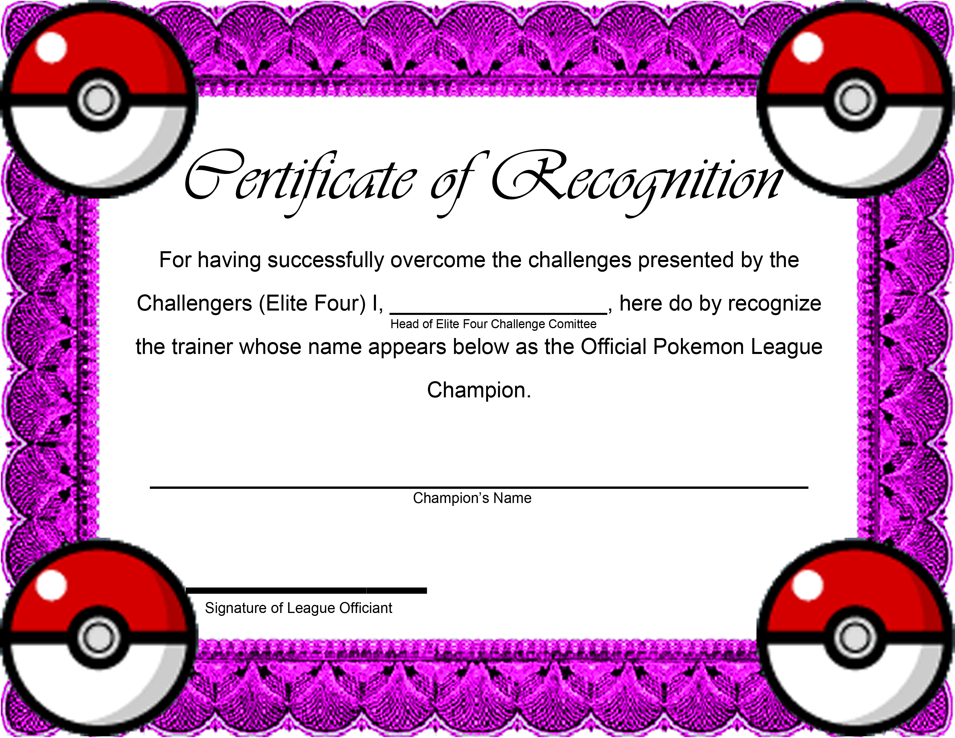 Pokemon League Certificatedigitaleva On Deviantart with regard to Pokemon Trainer Certificate Free Printable