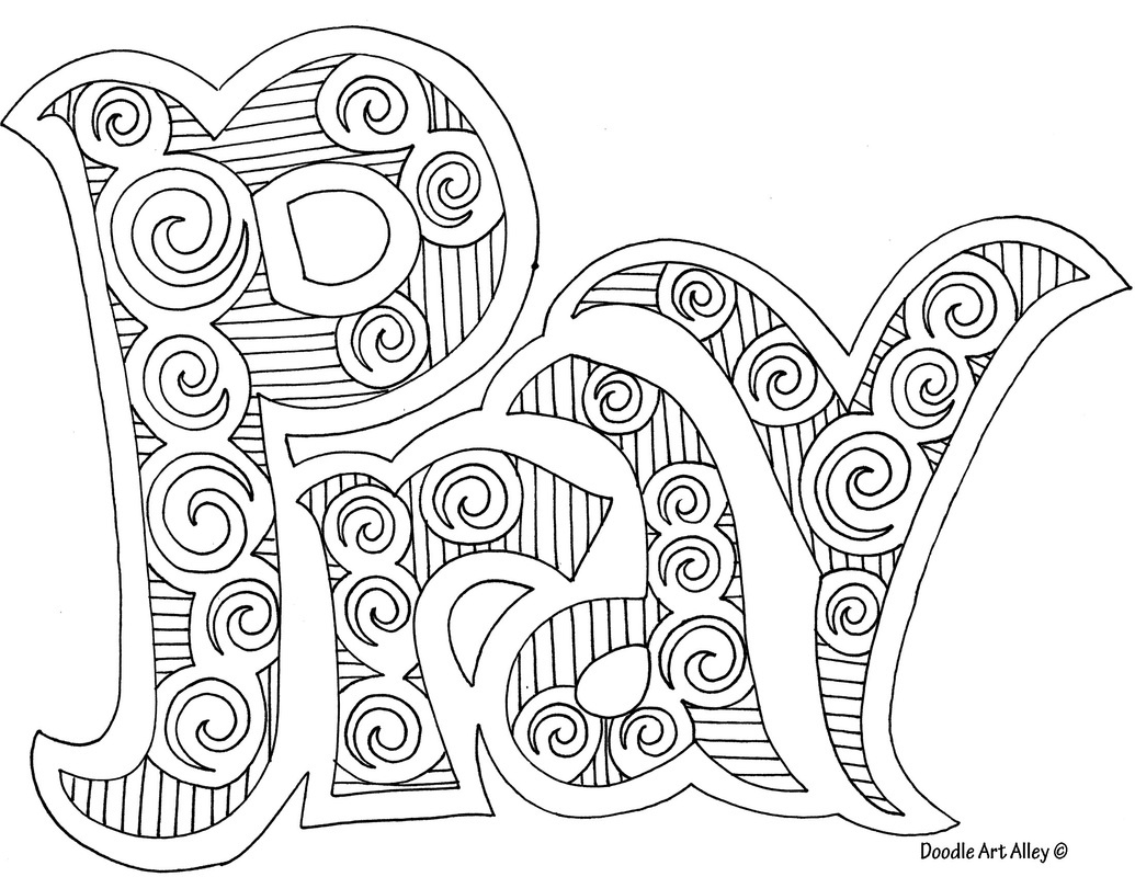 Prayer Coloring Pages - Religious Doodles within Free Printable Prayer Coloring Pages