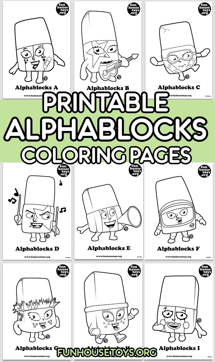 Printable Alphablocks Coloring Pages For Kids | Coloring Pages regarding Free Printable Alphablocks Coloring Pages