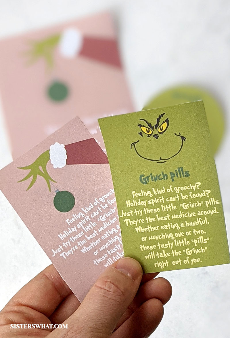 Printable Christmas Tags Grinch Pills Printable Stocking Stuffer for Free Grinch Pills Printable Tags