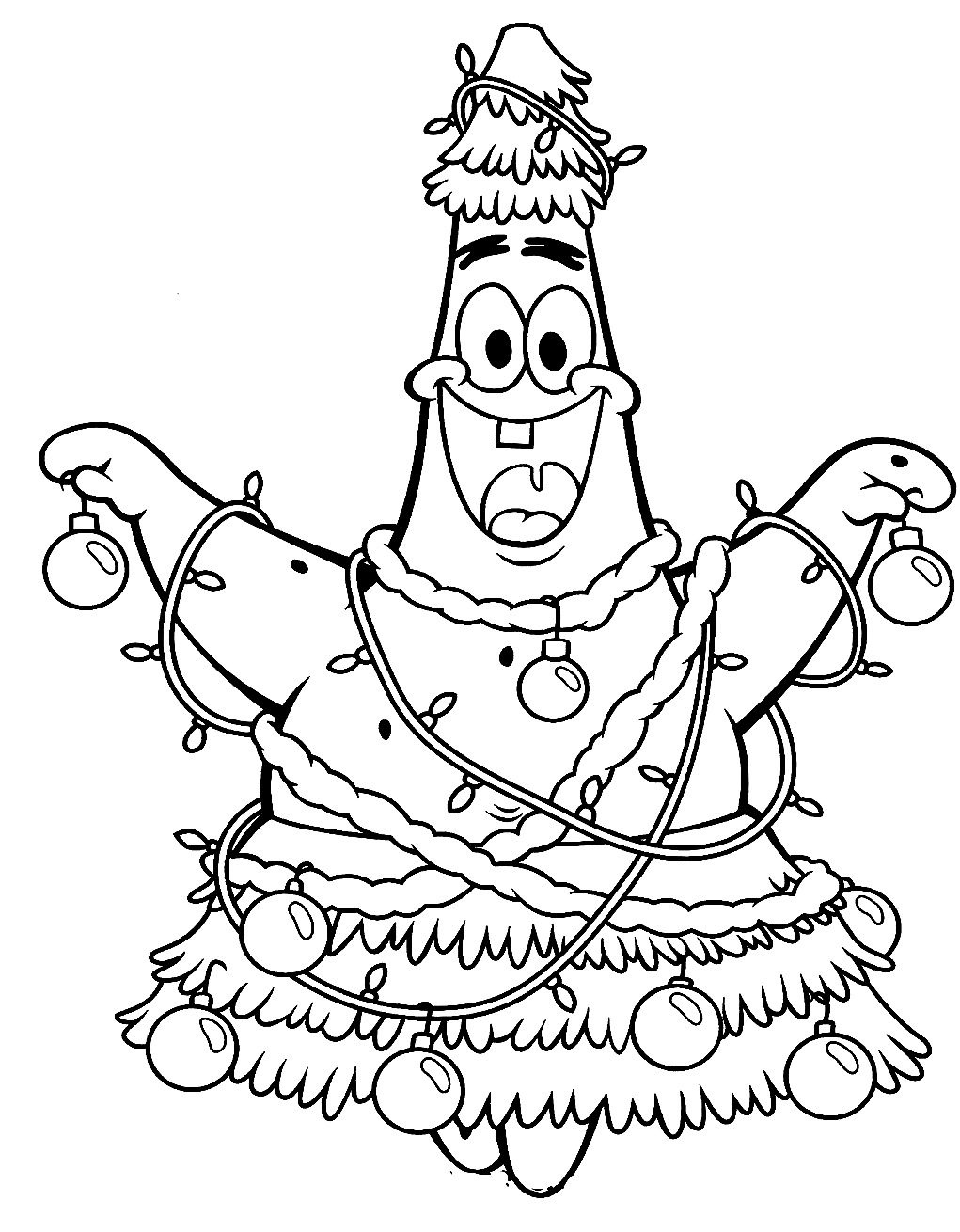 Printable Coloring Pages. Free pertaining to Free Printable Spongebob Christmas Coloring Pages