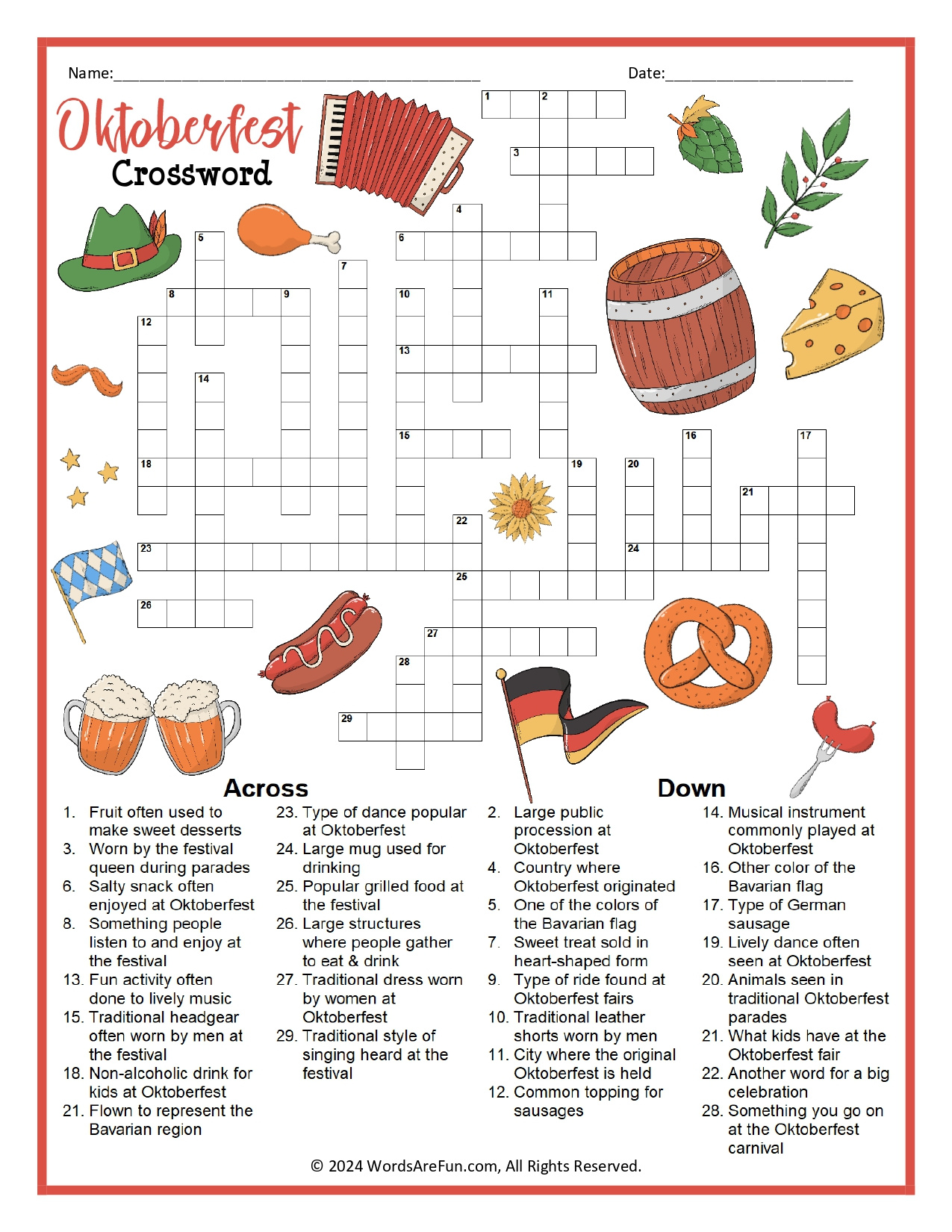 Printable Crossword Puzzles For Adults within Crossword Puzzles Printable