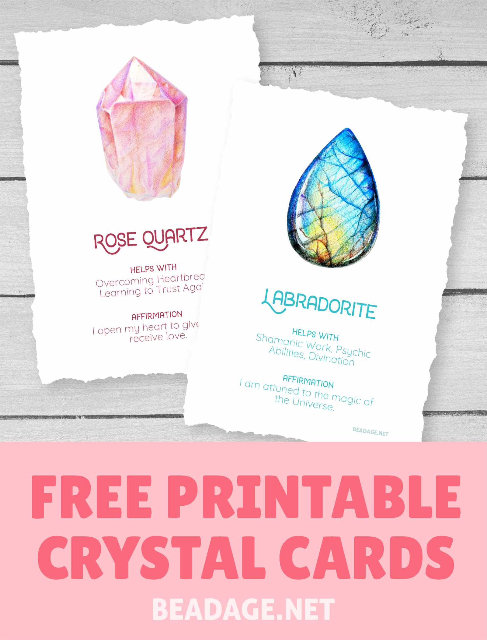 Printable Crystal Meaning Cards | Beadage inside Printable Crystal Meaning Cards Free