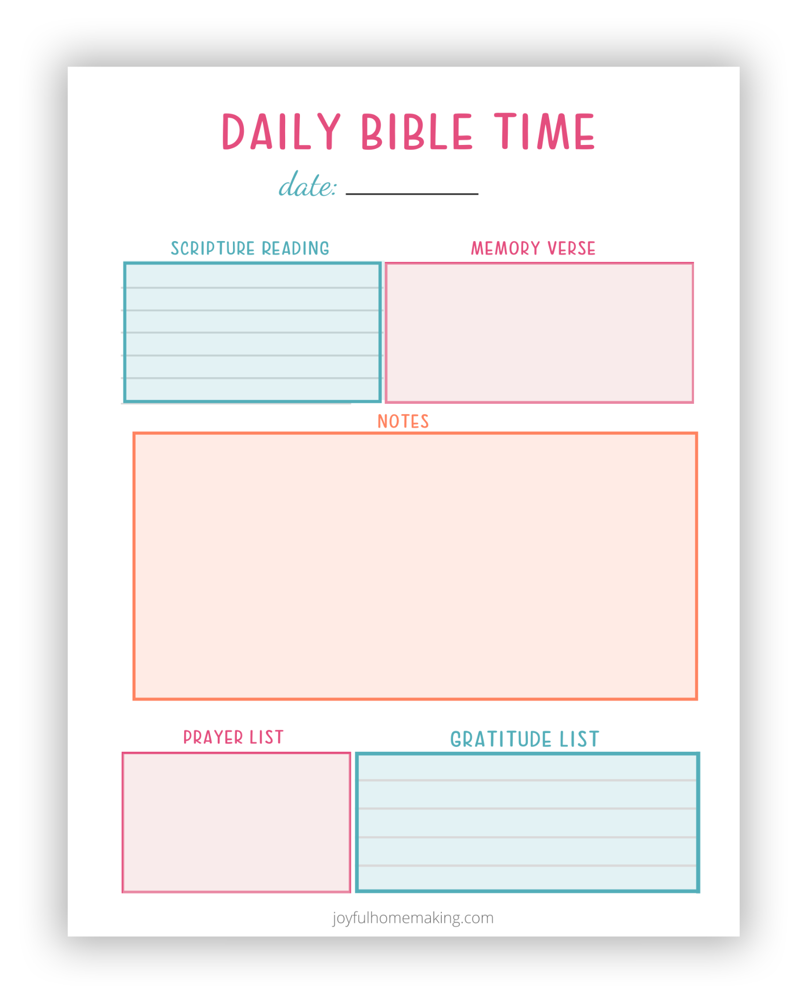 Printable Daily Bible Study Binder Page – Joyful Homemaking throughout Free Bible Study Printable