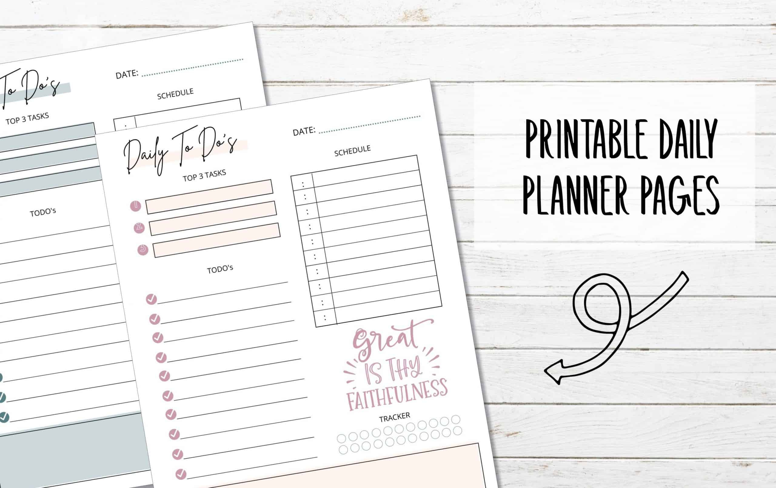 Printable Daily Planner Pages With Scriptures - My Printable Faith intended for Free Faith Planner Printables