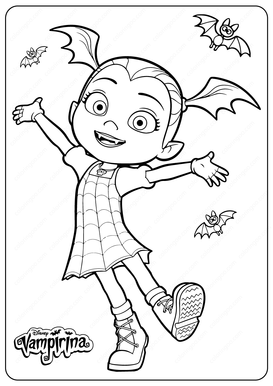 Printable Disney Junior Vampirina Coloring Pages throughout Vampirina Free Printable Coloring Pages