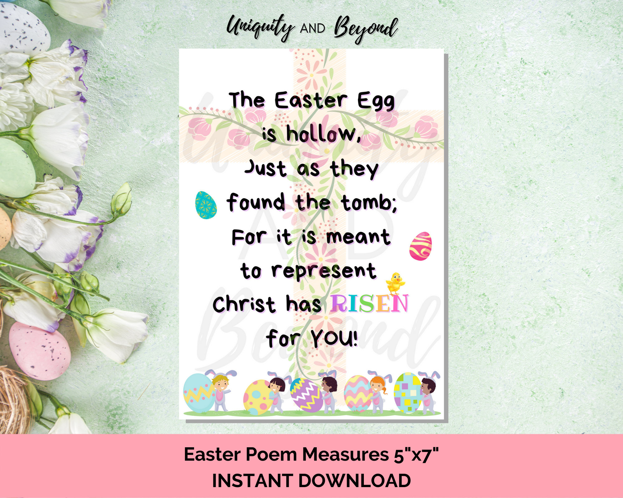 Printable Easter Poem, Easter Poem, Easter Poem For Kids, Easter with Youth Easter Speeches For Black Churches Free Printable