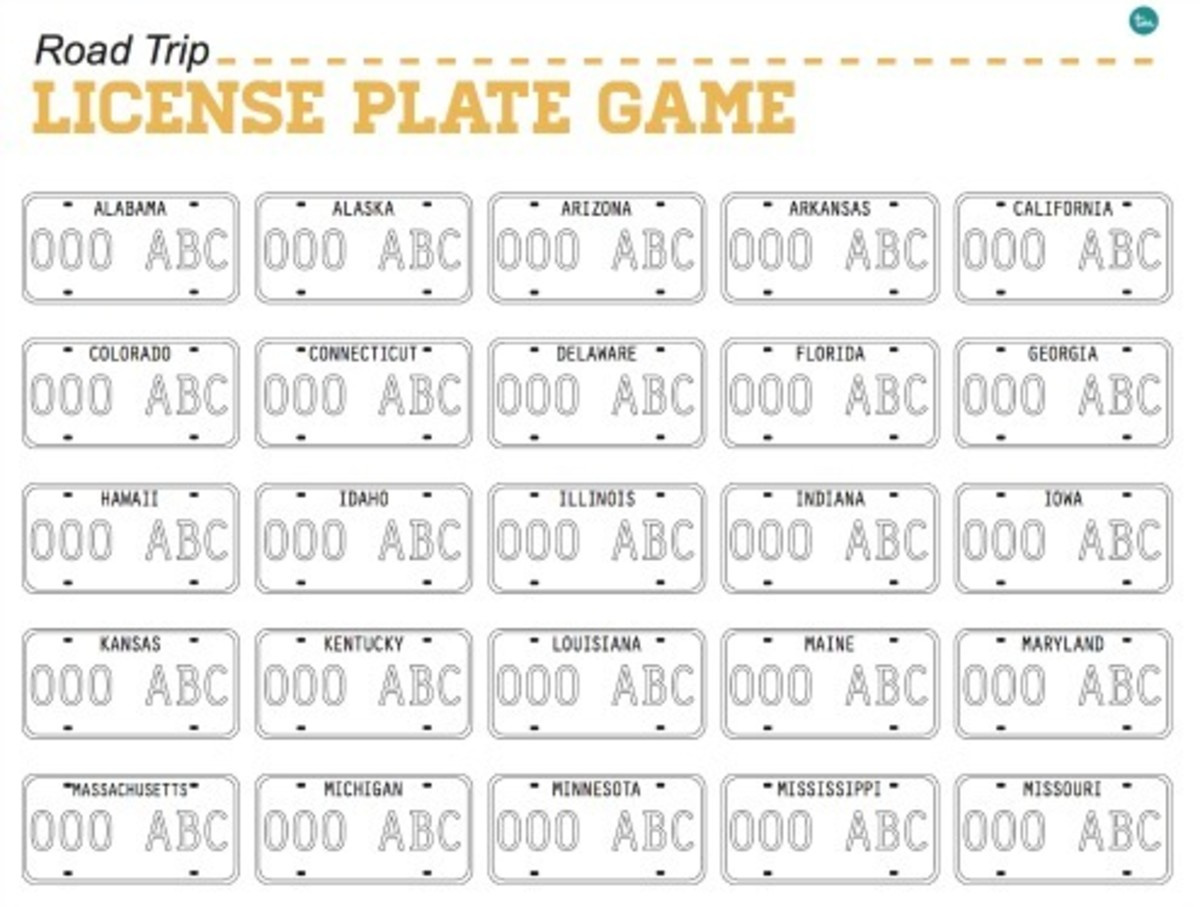 Printable License Plate Game - Today&amp;#039;S Mama - Parenting Tips for Free License Plate Game Printable