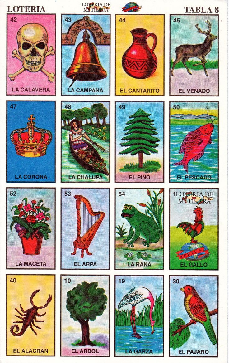 Printable Loteria Cards, The Complete Set Of 10 Tablas, Printable inside Free Printable Loteria Cards