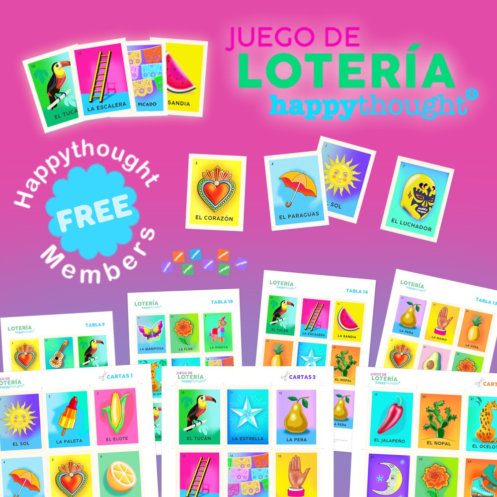 Printable Mexican Lotería Game. Get Lucky Today • Happythought regarding Downloadable Printable Loteria Cards Free