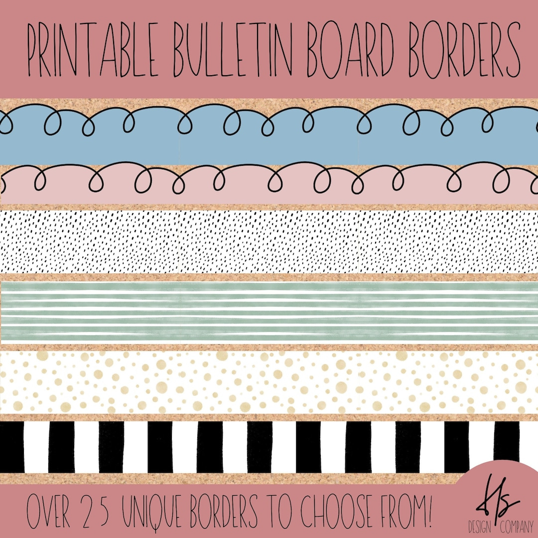 Printable Modern Colorful Bulletin Board Borders Printable regarding Free Printable Bulletin Board Borders